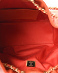 Caviar Quilted Mini CHNL 25 Handbag Dark Orange