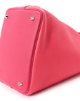 Taurillon Clemence Casaque Picotin Lock 22 MM Rose Extreme Rose Mexico Rouge De Coeur
