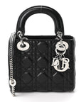 Lambskin Cannage Mini Lady D1OR Black