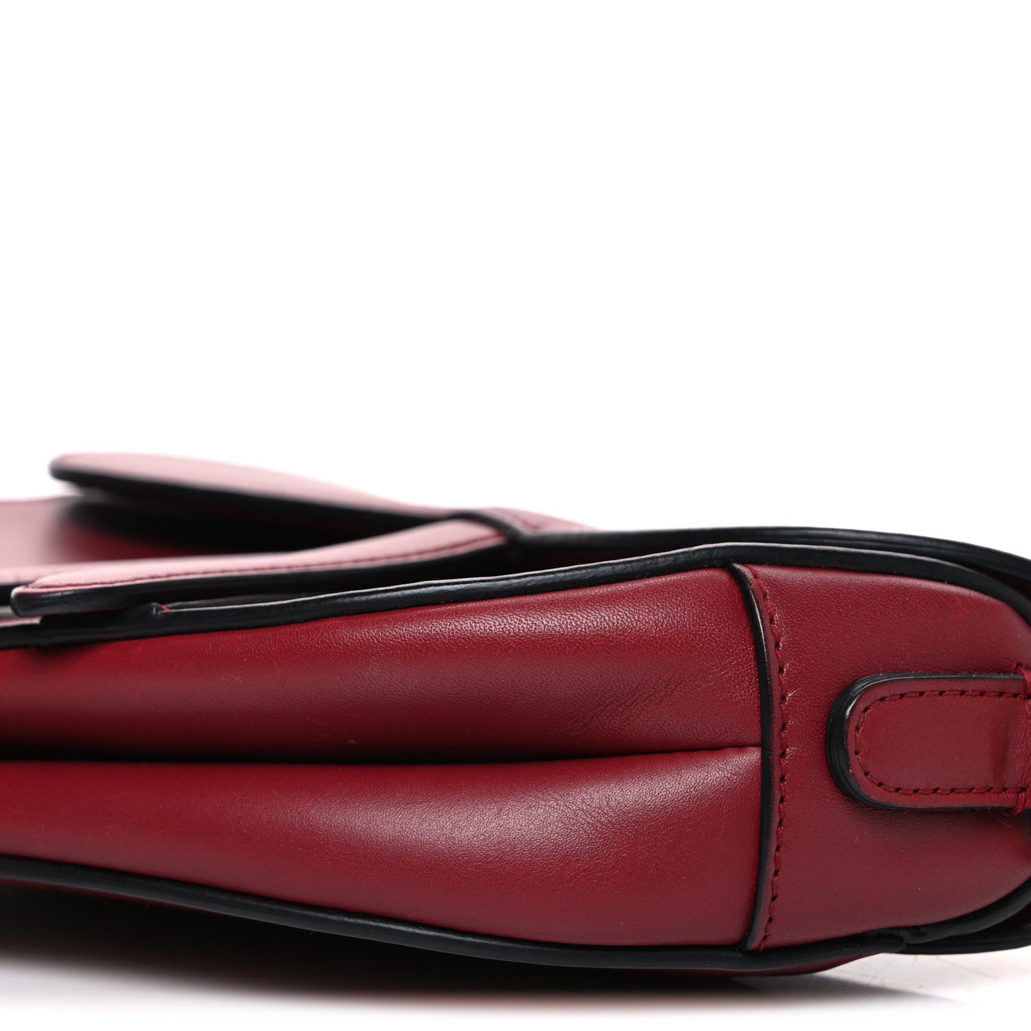 Calfskin Mini Saddle Bag Red