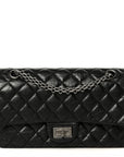 Aged Calfskin Quilted 2.55 Reissue 225 Flap Black