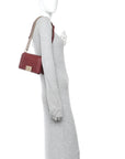 Lambskin Quilted Small Boy Flap Burgundy