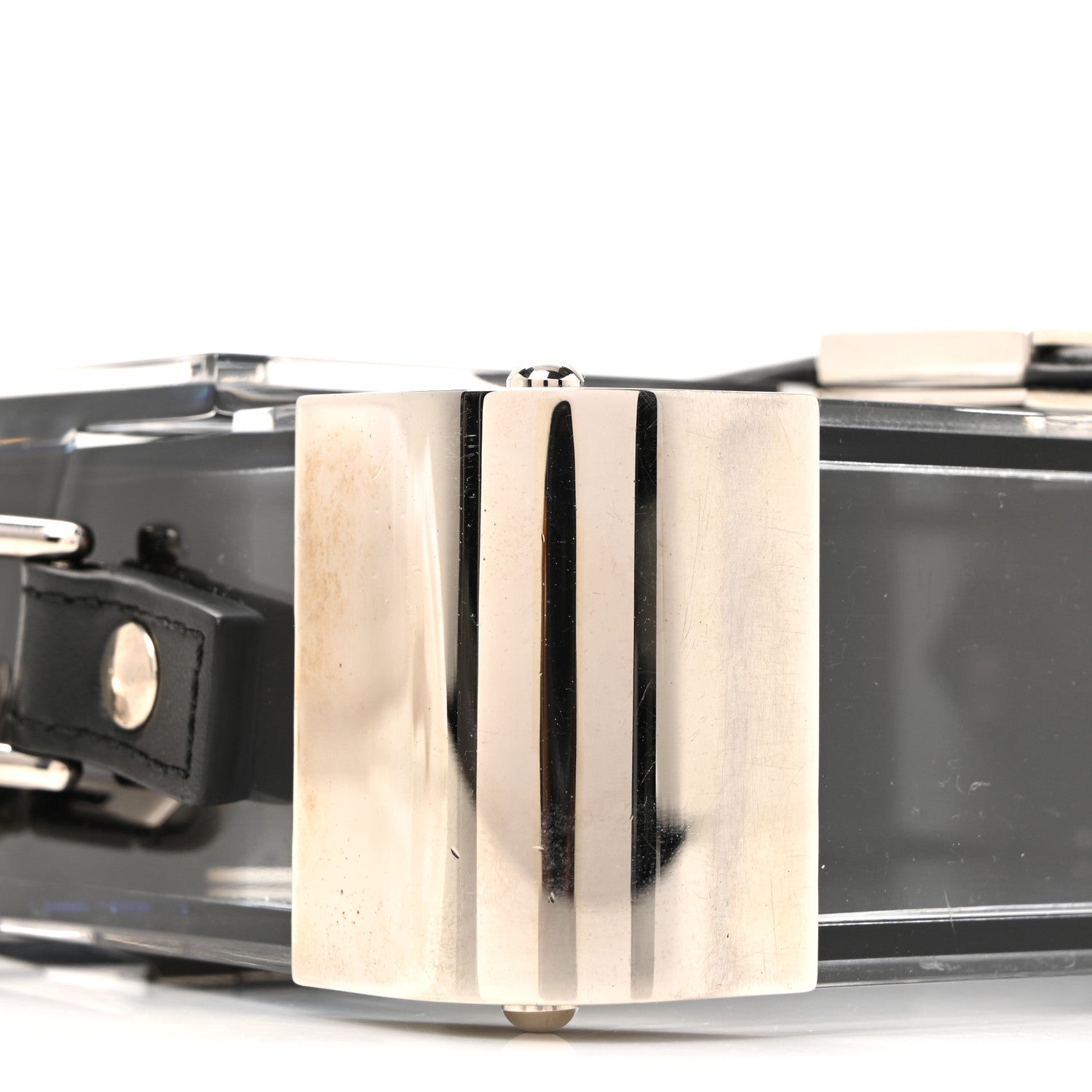Plexiglass Vitello Mini Baguette Trunk Black Transparent