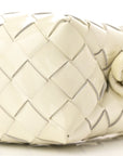 Patent Nappa Intrecciato Mini Loop Camera Bag White