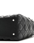 Grained Calfskin Cannage Medium Lady D1OR Black