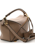 Calfskin Medium Puzzle Bag Sand