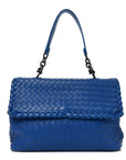 Nappa Intrecciato Medium Olimpia Shoulder Bag Blue