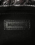Metallic Agneau Arena Small Le Cagole Sling Bag Silver