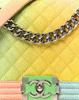 Caviar Quilted Medium Cuba Rainbow Boy Flap Multicolor