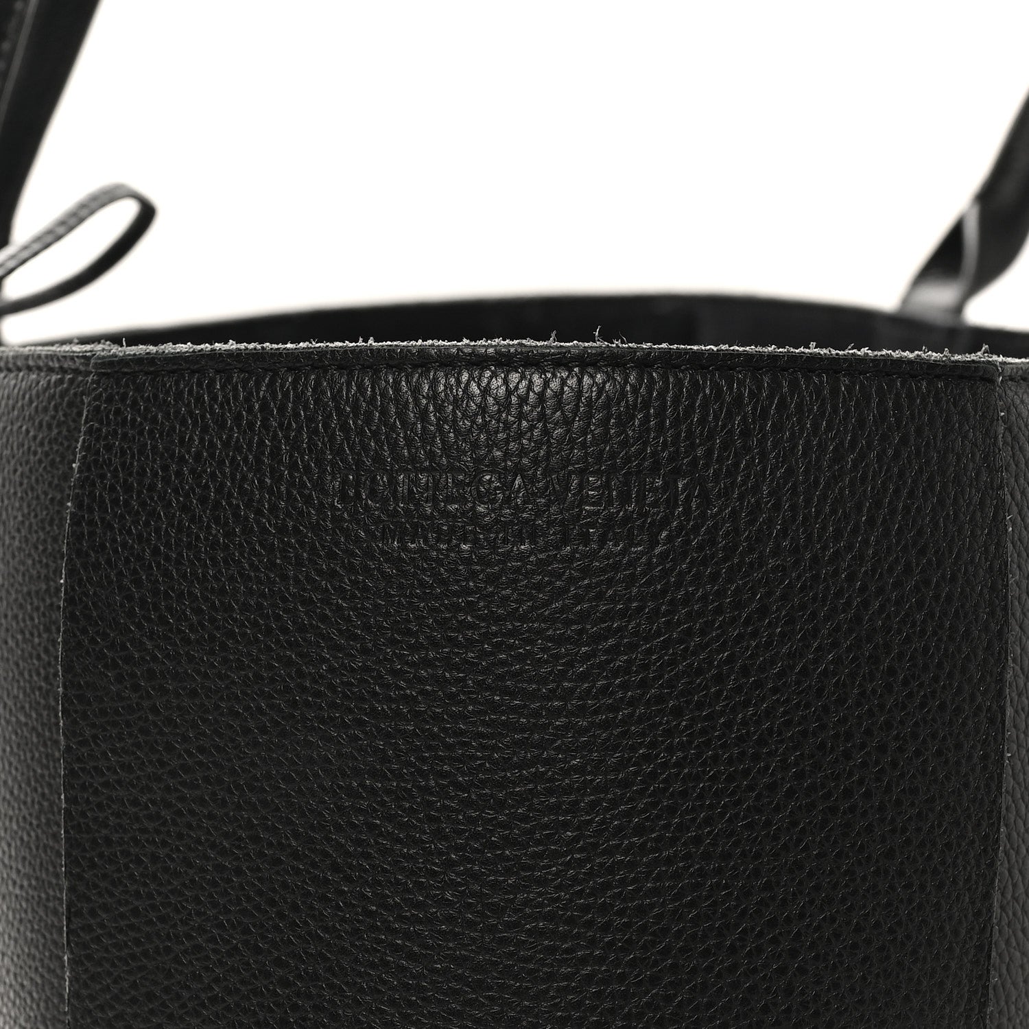 Grained Calfskin Maxi Intrecciato Medium Arco Tote Black