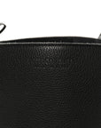 Grained Calfskin Maxi Intrecciato Medium Arco Tote Black