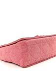 Denim Macrocannage Medium Caro Bag Fuchsia Multicolor