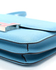 Epsom Enamel Constance 18 Bleu Du Nord Rouge de Coeur