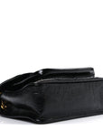 Crinkled Calfskin Matelasse Monogram Baby Niki Chain Satchel Black