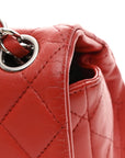 Lambskin Quilted Mini Rectangular Flap Red