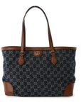 New Denim GG Monogram Medium Ophidia Shopping Tote Blue Tea Cuir