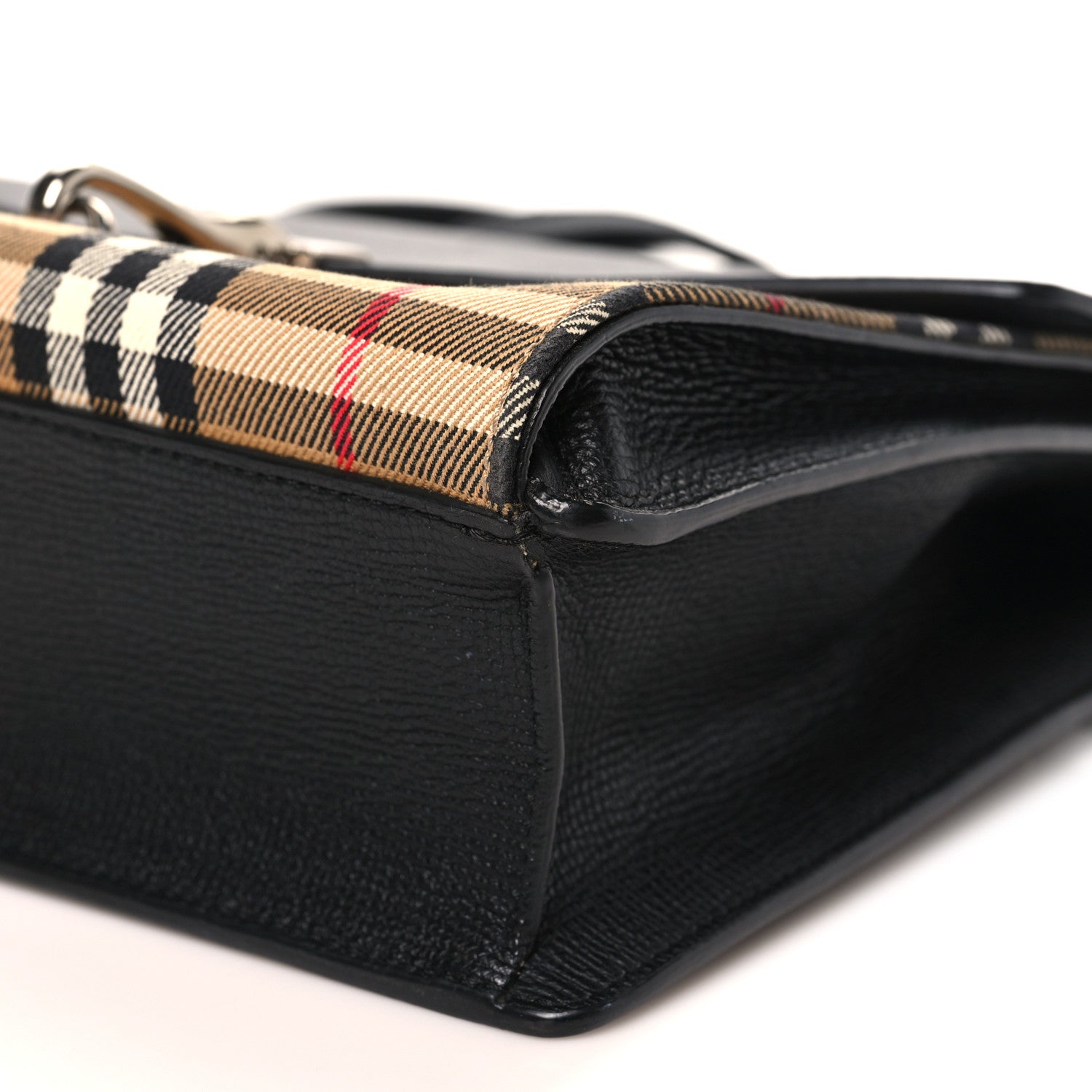 Derby Calfskin Vintage Check Small Macken Crossbody Bag Black