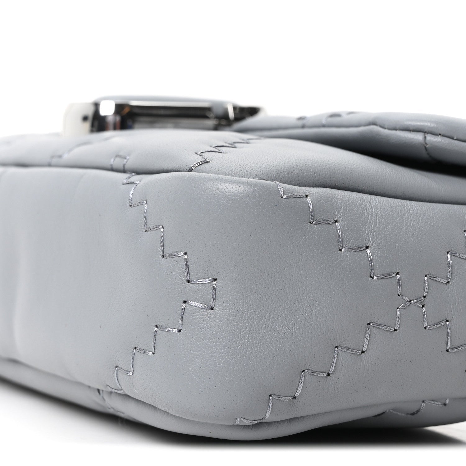 Calfskin Quilted The J Marc Shoulder Bag Wolf Grey