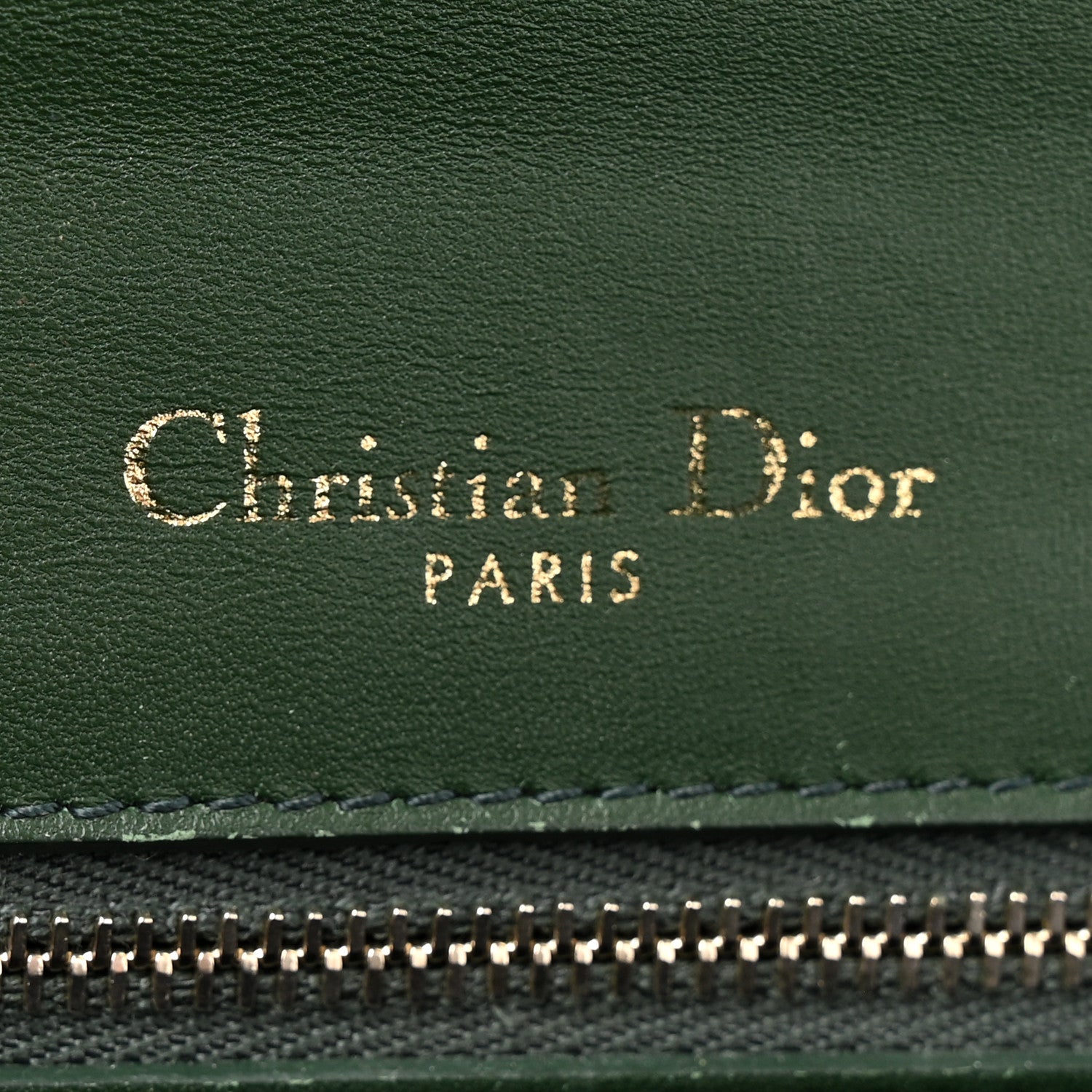 Ceramic Effect Deerskin Large D1ORama Flap Bag Malachite Green