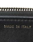 Lambskin Quilted Golden Class Wallet on Chain WOC Black