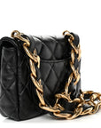 Lambskin Quilted Small Funky Town Flap Black