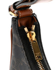 Triomphe Canvas Calfskin Ava Shoulder Bag Tan