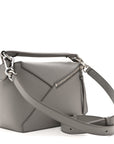 Soft Grained Calfskin Small Puzzle Edge Bag Pearl Grey