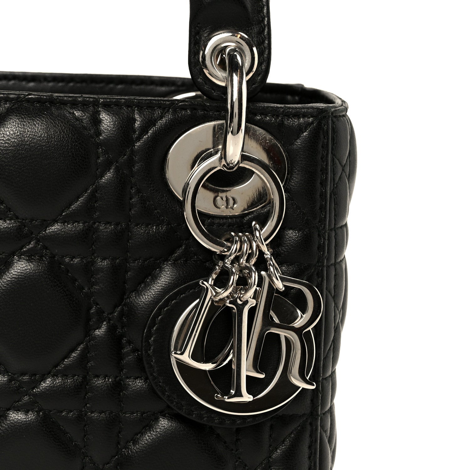 Lambskin Cannage Mini Lady D1OR Black