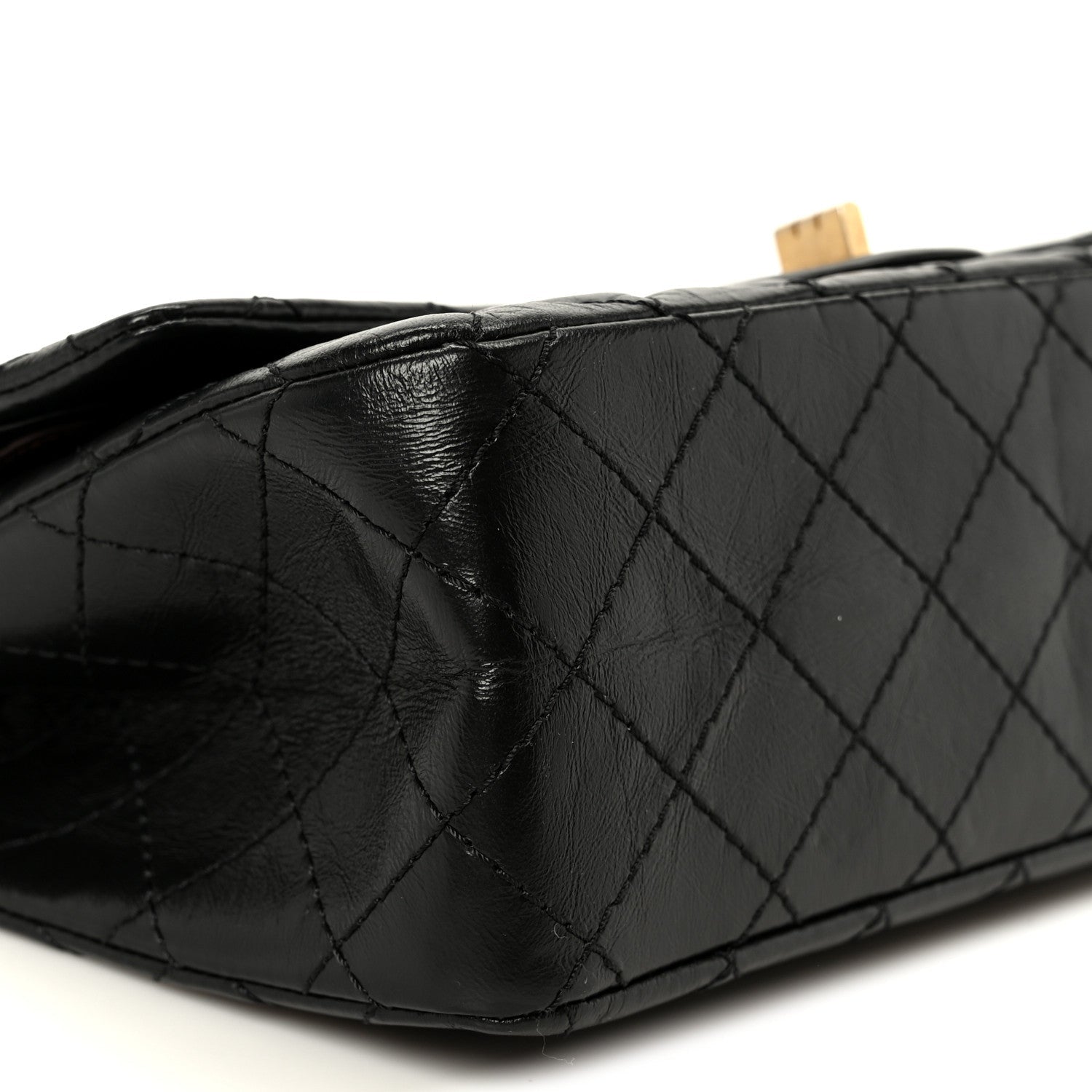 Aged Calfskin Quilted 2.55 Reissue 225 Flap Black