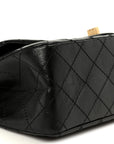 Aged Calfskin Quilted 2.55 Reissue 225 Flap Black