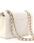 Caviar Quilted Small Double Flap White