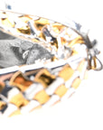 Metallic Lambskin Intrecciato Mini Hop Silver Gold