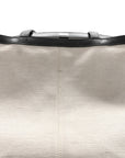 Canvas Mix Nappa Intrecciato Medium Flip Flap Tote Natural Fondant