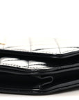 Lambskin Quilted Trendy CC Wallet On Chain WOC Black