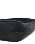 Tessuto Nylon Stitched Shoulder Bag Black