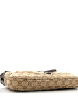 GG Supreme Grained Calfskin Medium Jackie Slim Shoulder Bag Sand Dark Brown