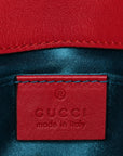 Velvet Matelasse Mini GG Marmont Shoulder Bag Hibiscus Red