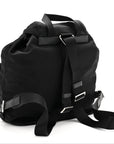 Tessuto Nylon Saffiano Medium Backpack Black