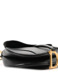 Grained Calfskin Saddle Bag Black