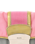 Nylon Vernice Belt Bag Pink Gray