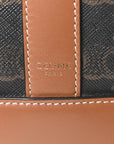 Triomphe Canvas Calfskin Small Bucket Bag Tan