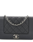 Caviar Quilted Vintage Mademoiselle Wallet On Chain WOC Black