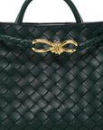Nappa Intrecciato Small Andiamo Shoulder Bag Emerald Green