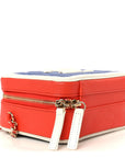Caviar Quilted Small CC Filigree Vanity Case Blue White Red