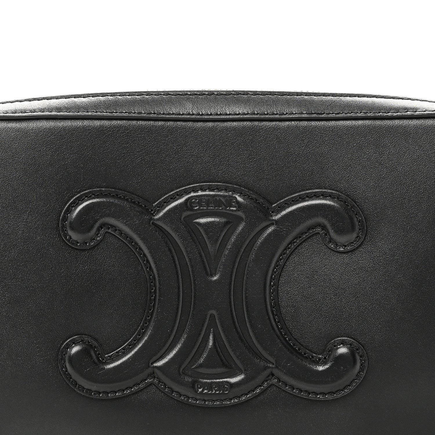 Smooth Calfskin Cuir Triomphe Camera Shoulder Bag Black
