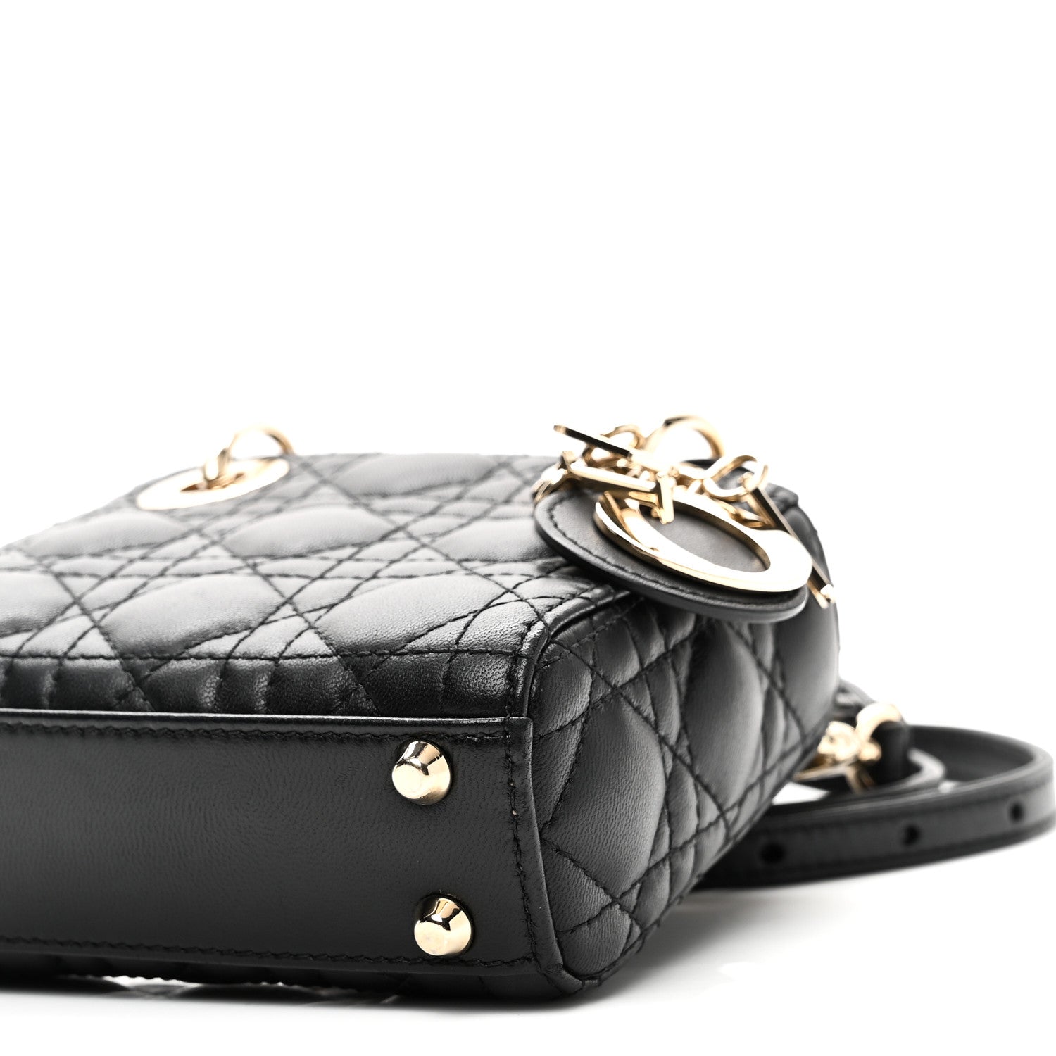 Lambskin Cannage Micro Lady D1OR Black