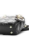 Lambskin Cannage Micro Lady D1OR Black
