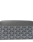 Goyardine Matignon Zip Around GM Wallet Grey