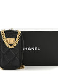 Aged Calfskin Quilted 2.55 Reissue Clutch With Chain Black