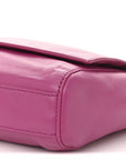 Smooth Calfskin Suede Medium Reversible Monogram Kate Satchel Rose Rubis